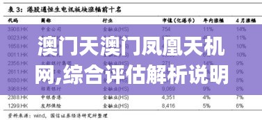 澳门天澳门凤凰天机网,综合评估解析说明_特供款7.714