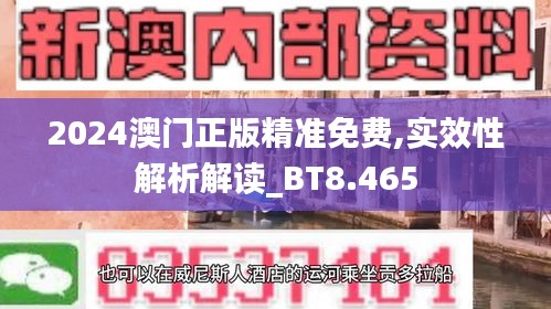 2024澳门正版精准免费,实效性解析解读_BT8.465