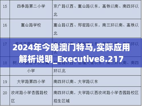 2024年今晚澳门特马,实际应用解析说明_Executive8.217