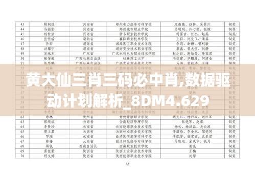 黄大仙三肖三码必中肖,数据驱动计划解析_8DM4.629