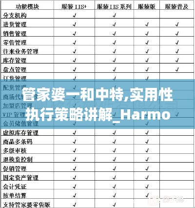管家婆一和中特,实用性执行策略讲解_Harmony款75.896-4
