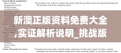 新澳正版资料免费大全,实证解析说明_挑战版10.273