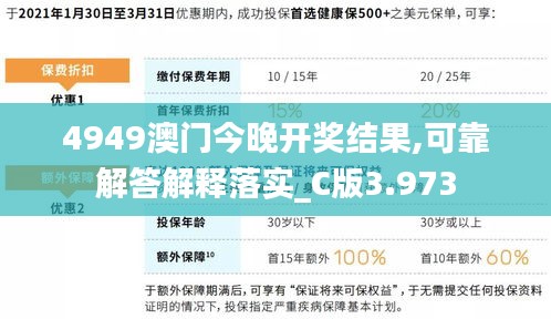 4949澳门今晚开奖结果,可靠解答解释落实_C版3.973