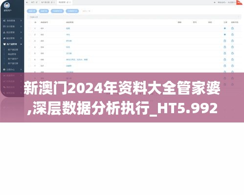 新澳门2024年资料大全管家婆,深层数据分析执行_HT5.992