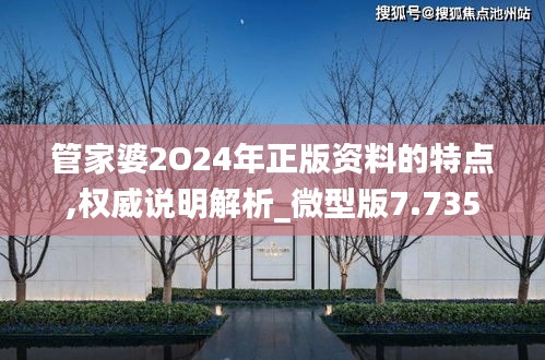 管家婆2O24年正版资料的特点,权威说明解析_微型版7.735