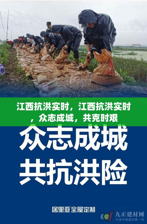 江西抗洪实时，众志成城，共同抵御洪灾的挑战