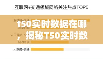揭秘T50实时数据，获取途径与应用价值探索