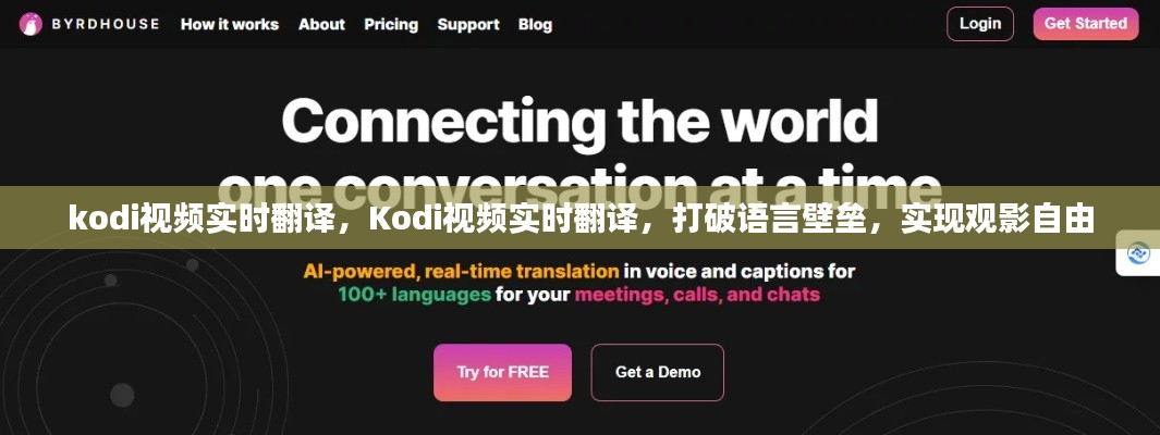 Kodi视频实时翻译，打破语言壁垒，实现观影无障碍