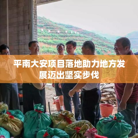 平南大安项目落地助力地方发展迈出坚实步伐