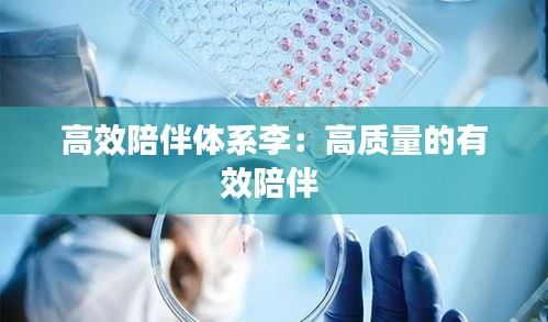 高效陪伴体系李：高质量的有效陪伴 