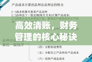 高效清账，财务管理的核心秘诀，效率提升的关键所在