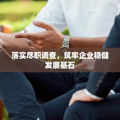 落实尽职调查，筑牢企业稳健发展基石