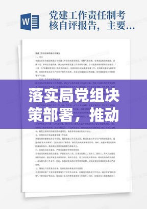 落实局党组决策部署，推动工作实践的核心力量