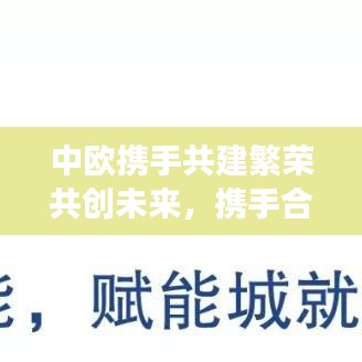 中欧携手共建繁荣共创未来，携手合作，共谋发展