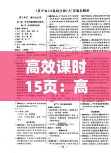 高效课时15页：高效课时100答案 