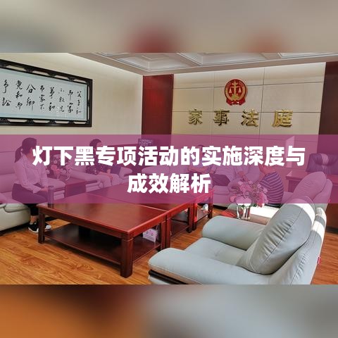 灯下黑专项活动的实施深度与成效解析