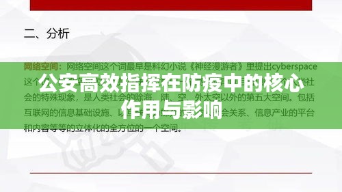 公安高效指挥在防疫中的核心作用与影响