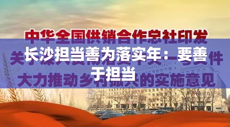 长沙担当善为落实年：要善于担当 