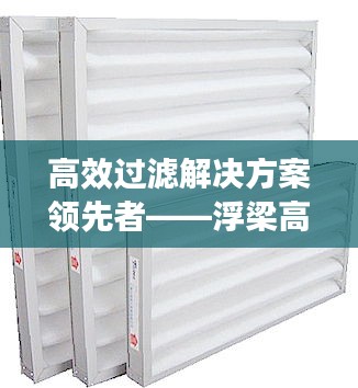 高效过滤解决方案领先者——浮梁高效过滤器厂家