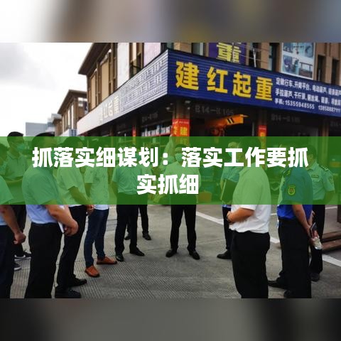 抓落实细谋划：落实工作要抓实抓细 