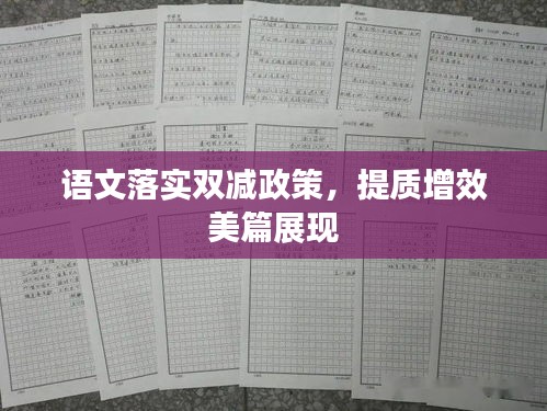 语文落实双减政策，提质增效美篇展现