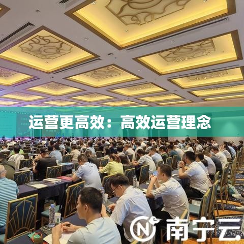 运营更高效：高效运营理念 