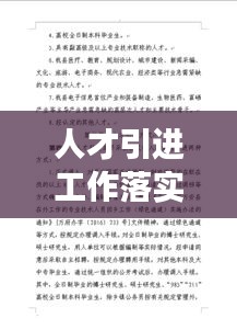 人才引进工作落实报告：人才引进推进措施进展及成效 