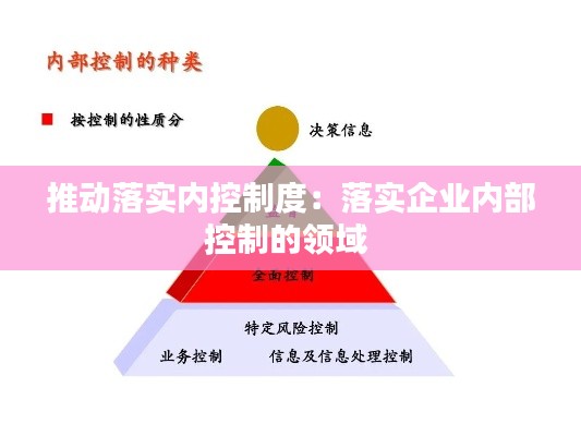 推动落实内控制度：落实企业内部控制的领域 