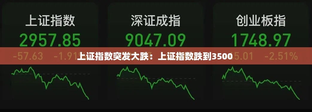 上证指数突发大跌：上证指数跌到3500 