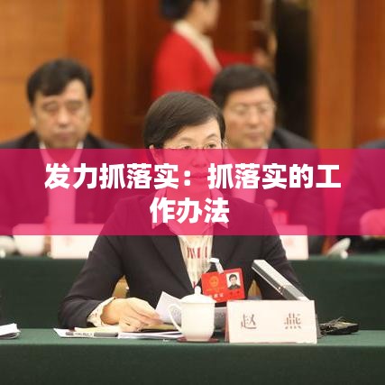发力抓落实：抓落实的工作办法 