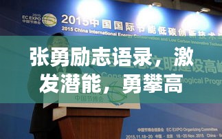 张勇励志语录，激发潜能，勇攀高峰，成就非凡人生！