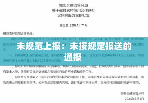 未规范上报：未按规定报送的通报 