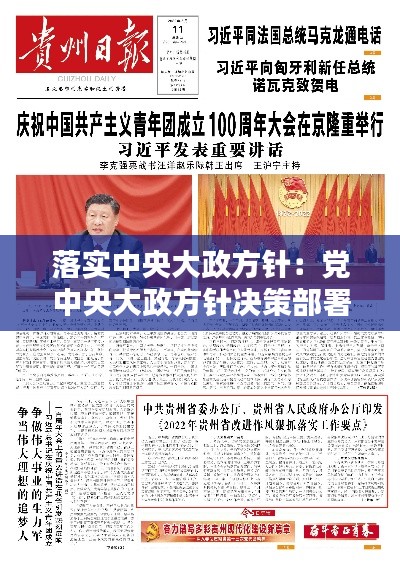 落实中央大政方针：党中央大政方针决策部署贵州 
