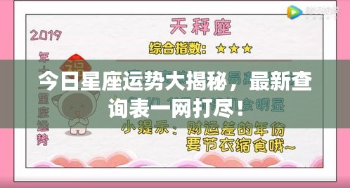 今日星座运势大揭秘，最新查询表一网打尽！