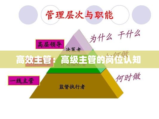 高效主管：高级主管的岗位认知 