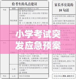 小学考试突发应急预案：小学毕业考试应急预案 