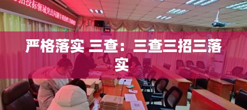 严格落实 三查：三查三招三落实 