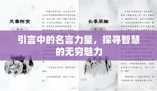 引言中的名言力量，探寻智慧的无穷魅力