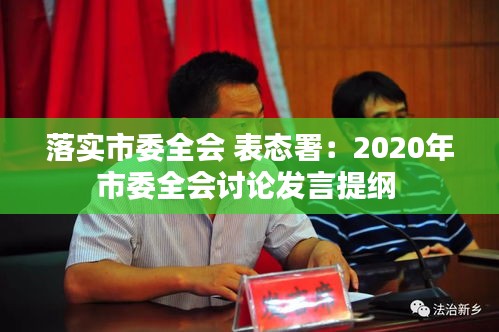 落实市委全会 表态署：2020年市委全会讨论发言提纲 