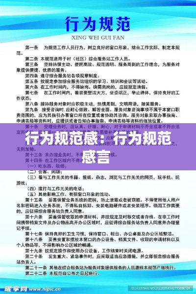 行为规范感：行为规范感言 