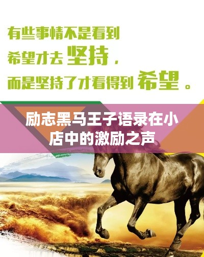 励志黑马王子语录在小店中的激励之声
