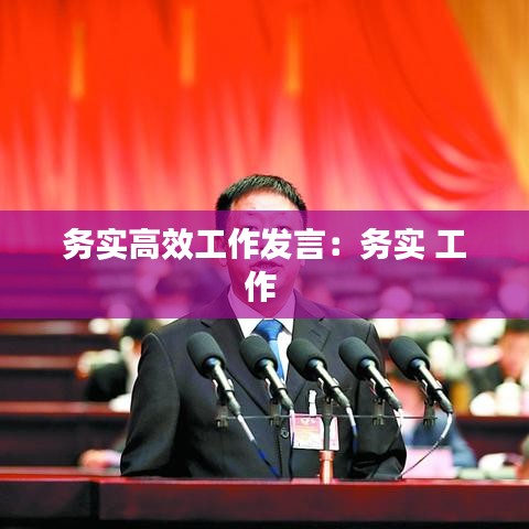 务实高效工作发言：务实 工作 