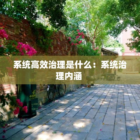 系统高效治理是什么：系统治理内涵 