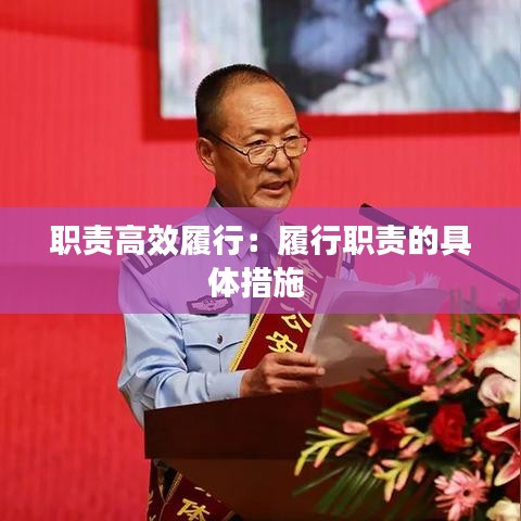 职责高效履行：履行职责的具体措施 