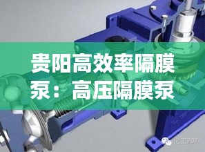 贵阳高效率隔膜泵：高压隔膜泵厂家 