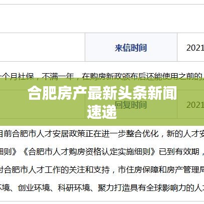 合肥房产最新头条新闻速递