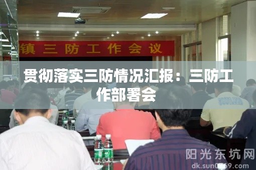 贯彻落实三防情况汇报：三防工作部署会 