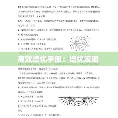 高效培优手册：培优策略 