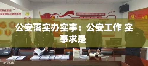 公安落实办实事：公安工作 实事求是 