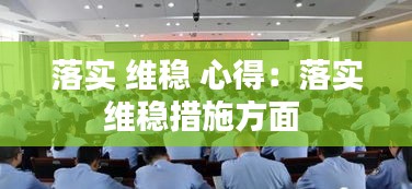 落实 维稳 心得：落实维稳措施方面 